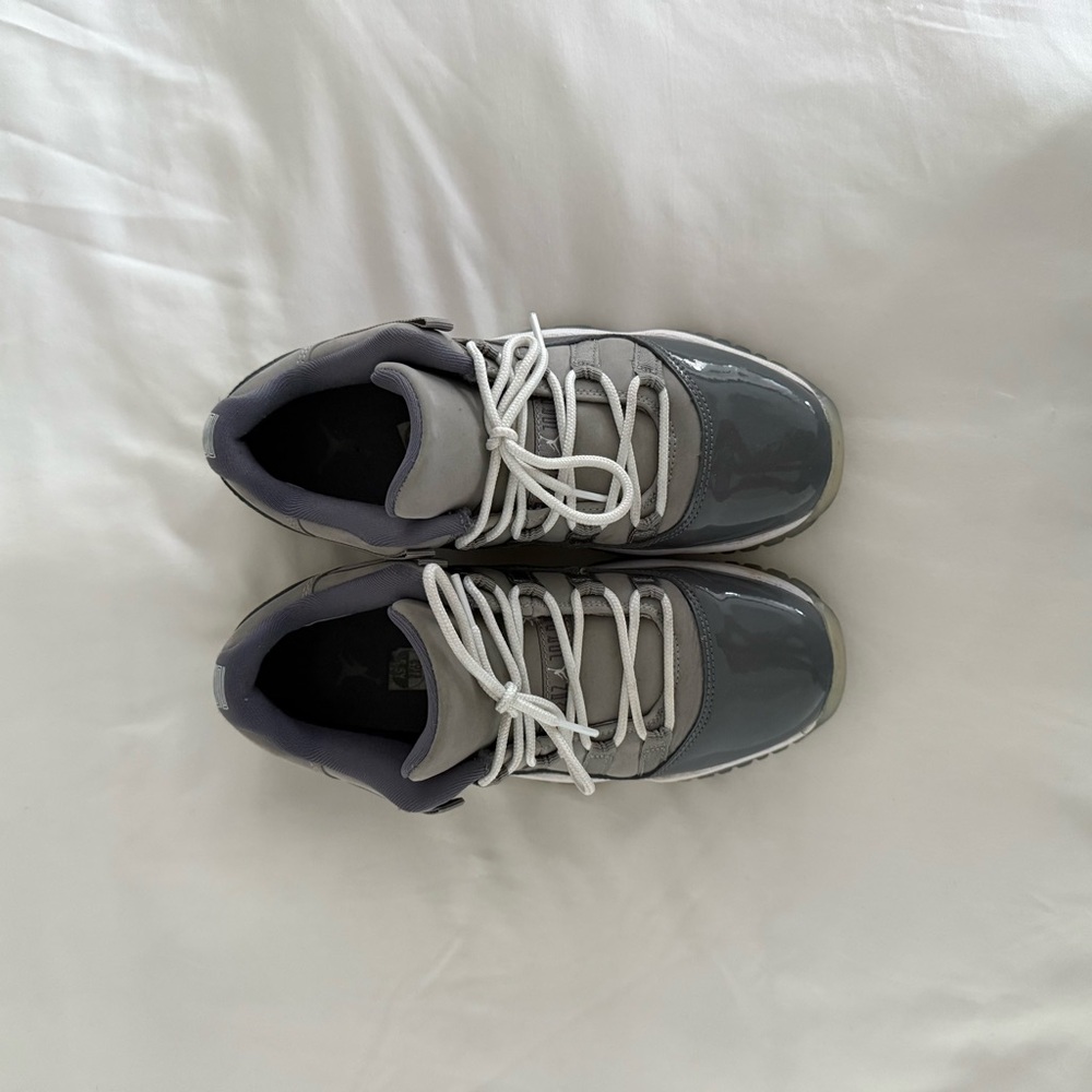 Jordan Gray and White Sneakers